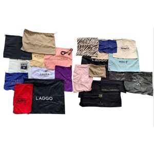 22 Desiginer LUXURY Drawstring fabric LOGO Dust Bag purse shoe cover TRAVEL LOT